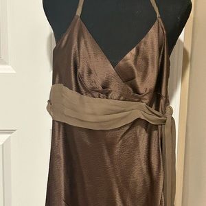Beautiful silk chocolate brown party dress